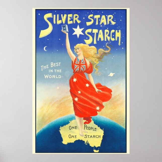 Poster Argent Star Starch Publicité Australie (Devant)