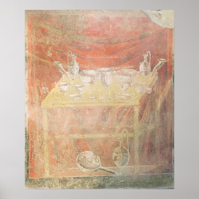 Poster Argent sur une table (Devant)