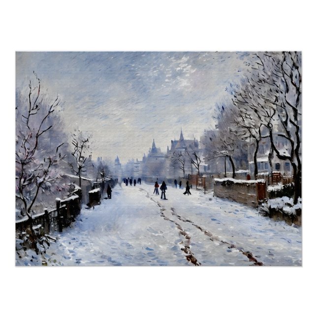 Poster Argenteuil couvert de neige (Devant)