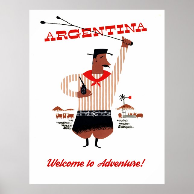 Poster Argentine Gauchos (Devant)