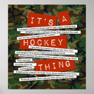 Poster Argot d'hockey