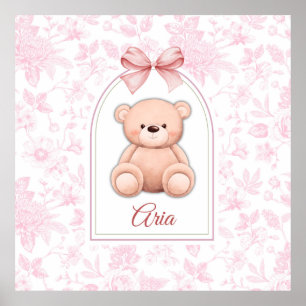 Poster Aria   Conception personnalisée de nurserie avec o