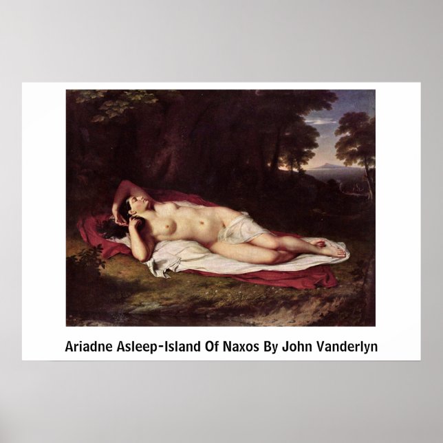 Poster Ariadne Asleep Île De Naxos Par John Vanderlyn (Devant)