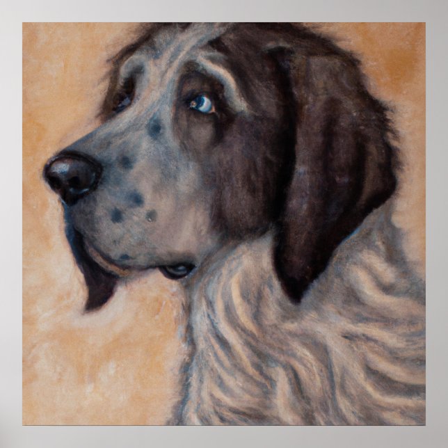 Poster Ariegeois - Portrait de chien (Devant)