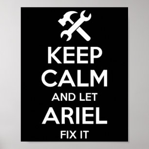 Poster Ariel Corriger la citation drôle Anniversaire Nom 