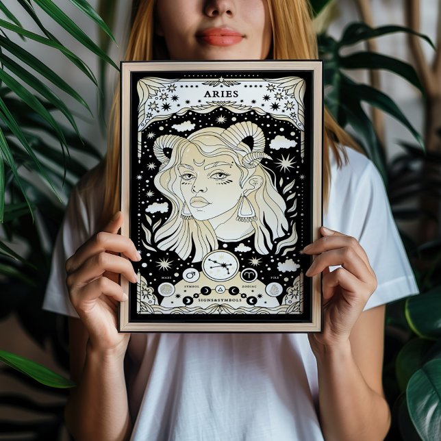 Poster Aries Bold et Dynamic - Astrology Art (Créateur téléchargé)