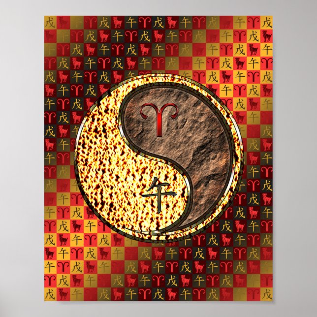 Poster Aries & Earth Horse (Devant)