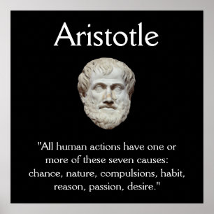 Poster Aristote - citation de comportement humain