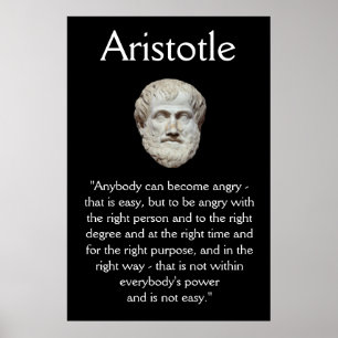 Poster Aristote - citation de gestion de colère