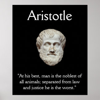 Poster Aristote - Citation Droit et Justice