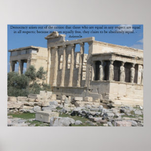 Poster Aristotle quotation with photo of the Acropolis