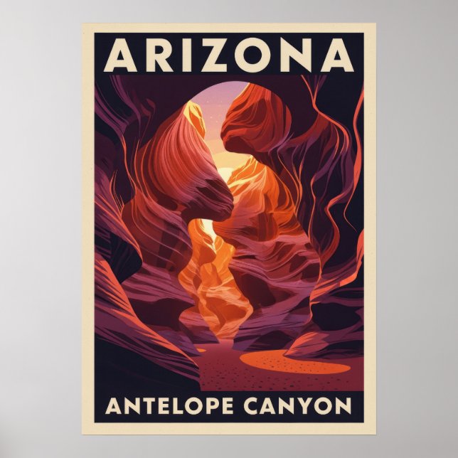 Poster Arizona Antelope Canyon National Park V01 (Devant)