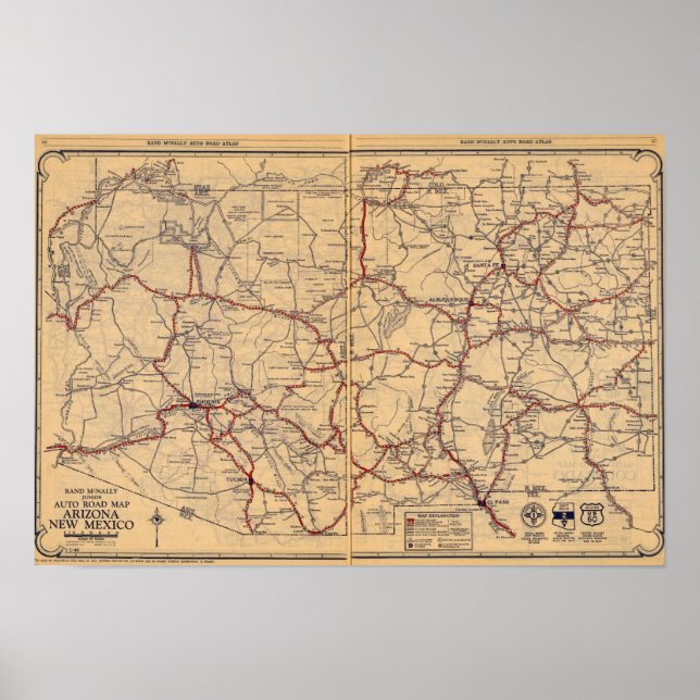 Poster Arizona, Nouveau-Mexique (Devant)