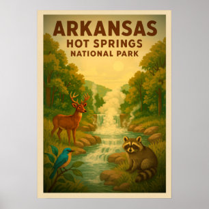 Poster Arkansas Parc national des sources thermales V01