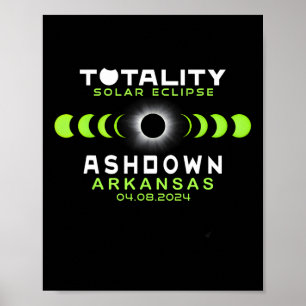 Poster Arkansas Total Solaire Eclipse 2024