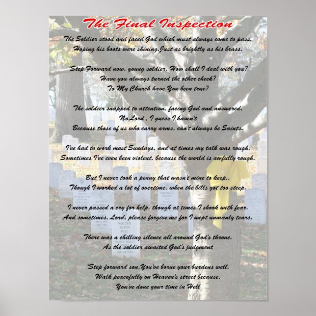 Poster Arlington Dernière Insection (Devant)