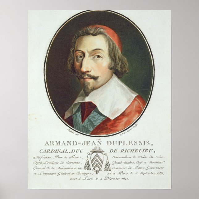 Poster Armand Jean Duplessis, Cardinal, Duc de Richelieu (Devant)