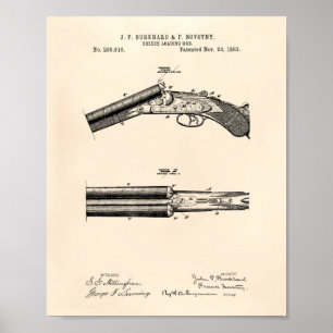 Poster Arme de chargement Breech 1883 Art Brevet - Vieux 