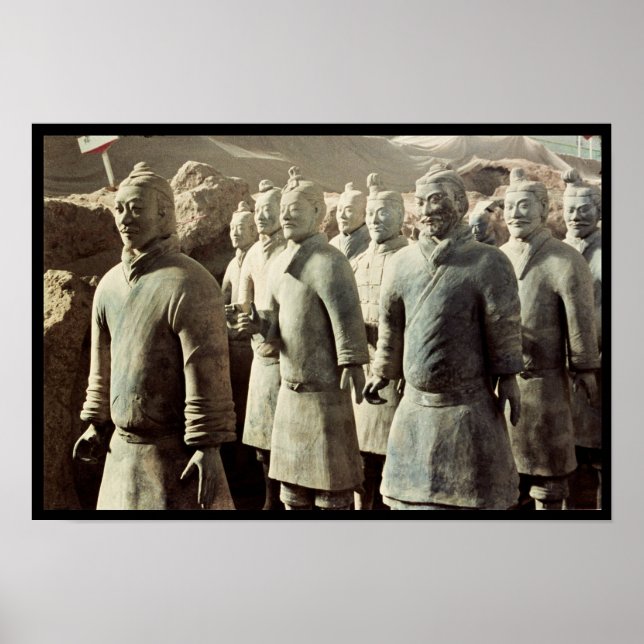 Poster Armée de terre cuite, dynastie Qin, 210 av. J.-C.; (Devant)