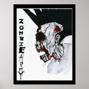 Poster Armée zombie