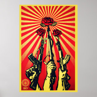 Poster Armes à feu et Roses, 2007 shepard fairey