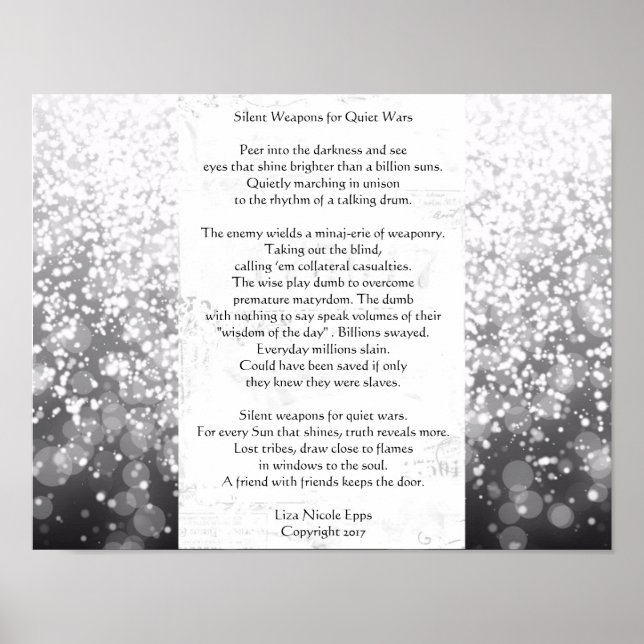 Poster Armes silencieuses pour des guerres tranquilles. P (Devant)