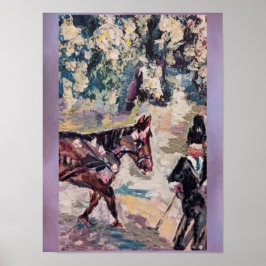 Poster armoire à cheval de style renoir