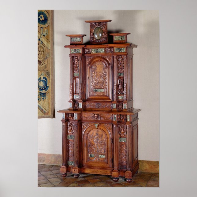 Poster Armoire avec deux sections et porte double (Devant)