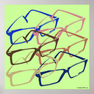 Poster Armoire Lunettes de sécurité de travail rétro