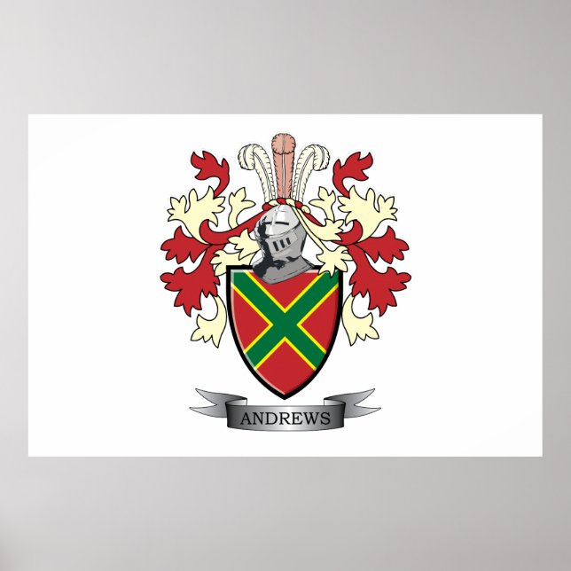 Poster Armoiries d'Andrews Family Crest (Devant)
