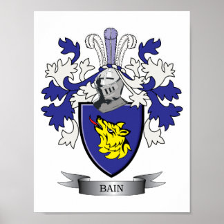 Poster Armoiries de Bain Family Crest