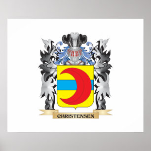 Poster Armoiries de Christensen - Armoiries de la famille