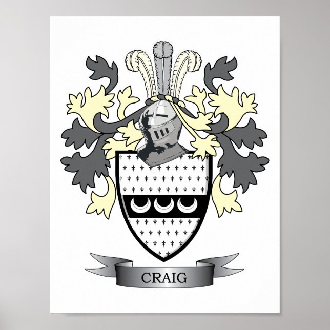 Poster Armoiries de Craig Family Crest (Devant)