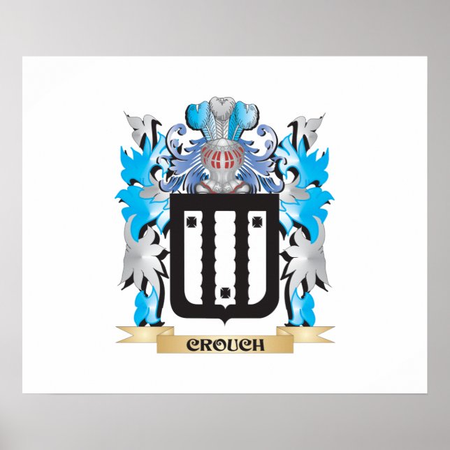 Poster Armoiries de Crouch - Armoiries de la famille (Devant)