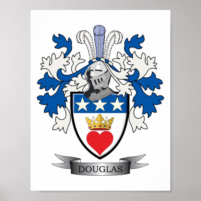 Poster Armoiries de Douglas Family Crest (Devant)