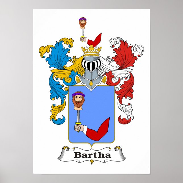 Poster Armoiries de la famille Bartha hongroise 11x15" Pr (Devant)