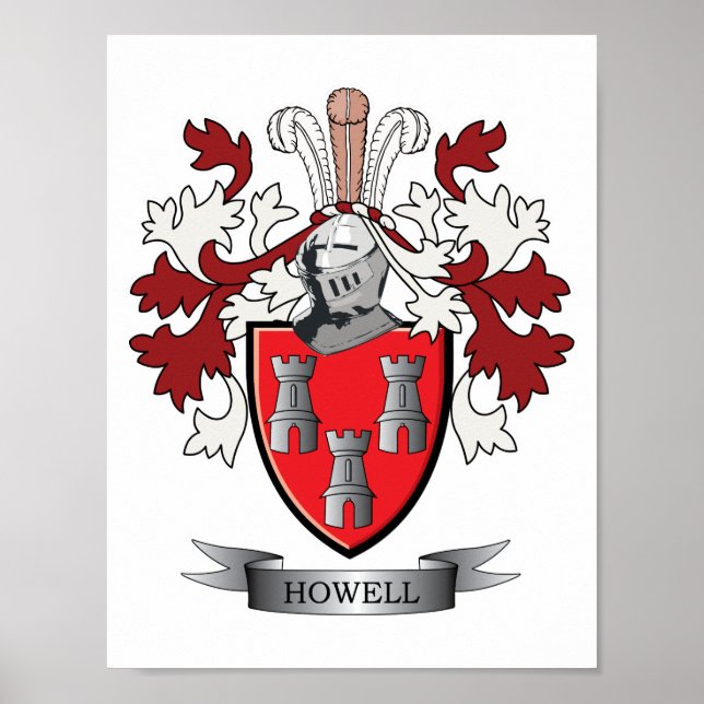 Poster Armoiries de la famille Howell Crest (Devant)