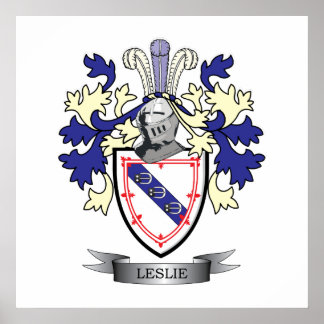 Poster Armoiries de la famille Leslie Crest