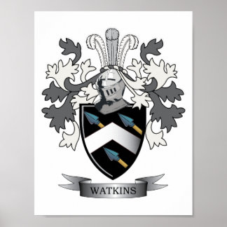 Poster Armoiries de la famille Watkins
