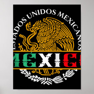 Poster Armoiries De L'Aigle Mexicaine Mexique Aguila Escu