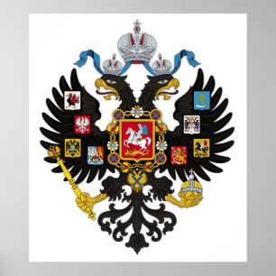 Poster Armoiries de l'Empire russe de RUSSIE