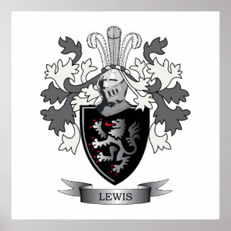 Poster Armoiries de Lewis Family Crest