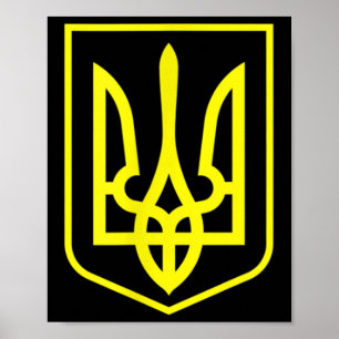 Poster Armoiries De L'Ukraine Drapeau Graphique Zelensky