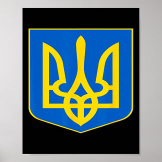 Poster Armoiries de l'Ukraine Emblème ukrainien Symbole