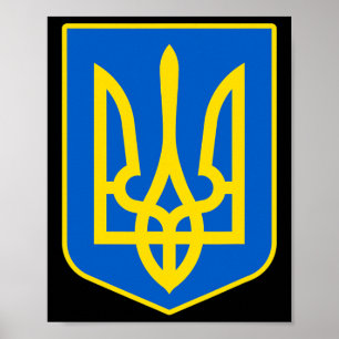 Poster Armoiries de l'Ukraine montrant la fierté ukrainie