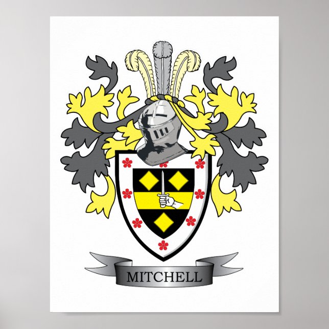 Poster Armoiries de Mitchell Family Crest (Devant)