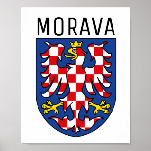 Poster Armoiries de Moravie - TCHÉTCHIE