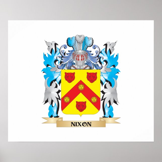 Poster Armoiries de Nixon - Armoiries de la famille (Devant)