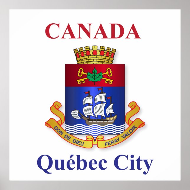 Poster Armoiries de Québec (Devant)