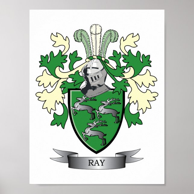 Poster Armoiries de Ray Family Crest (Devant)